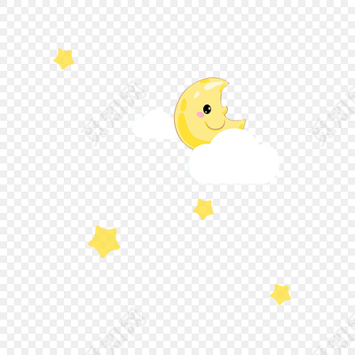 卡通月亮星星