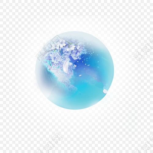 中秋节 高清多图层蓝色月亮素材