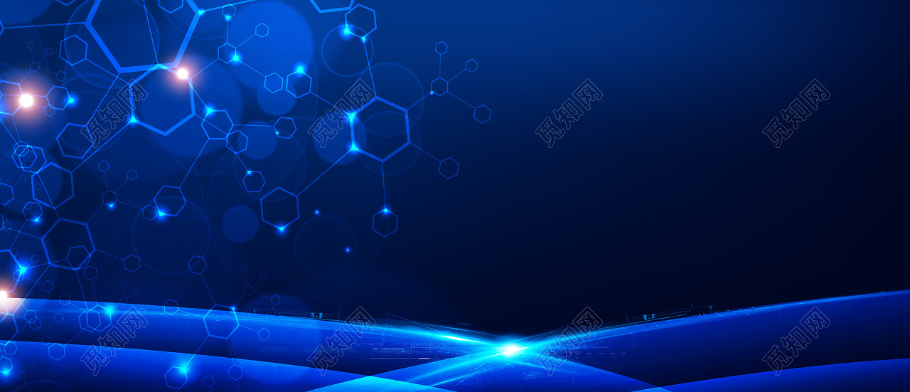 科技几何蓝色banner背景
