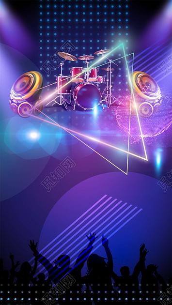 炫彩音乐音乐节电子音乐节演唱会免费下载_背景素材