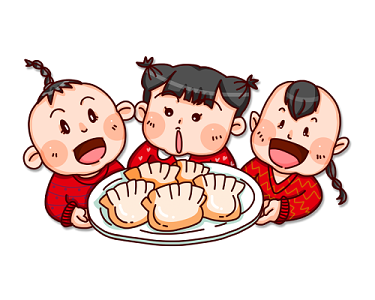 饺子卡通素材