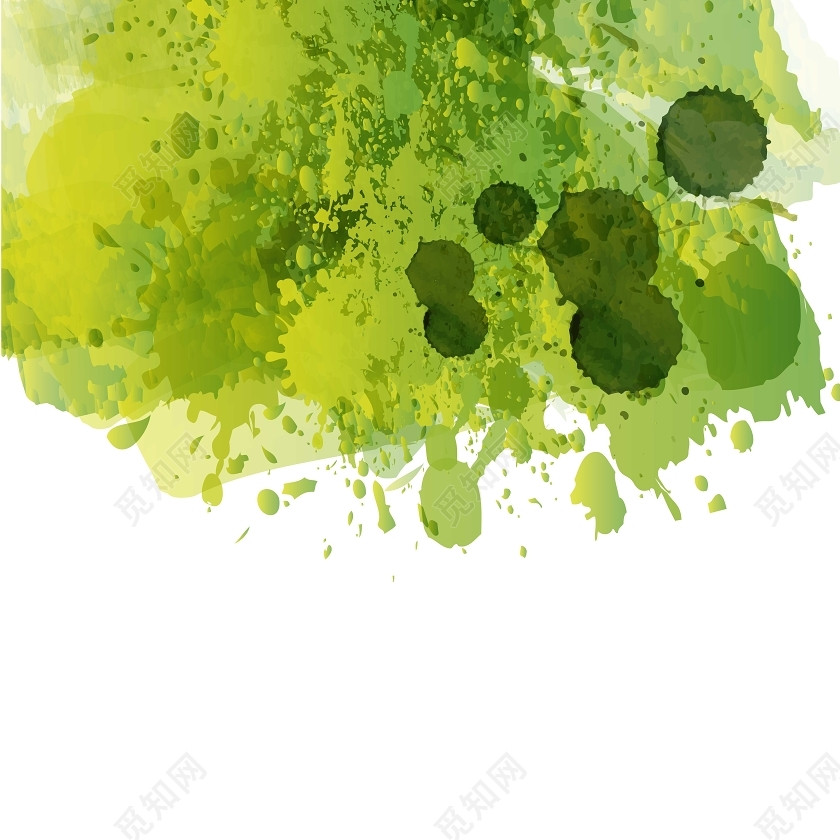 绿色水彩渐变背景