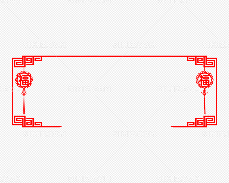 中国结边框喜庆边框