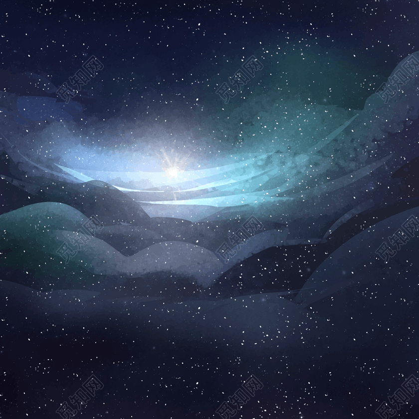 天空极光星空