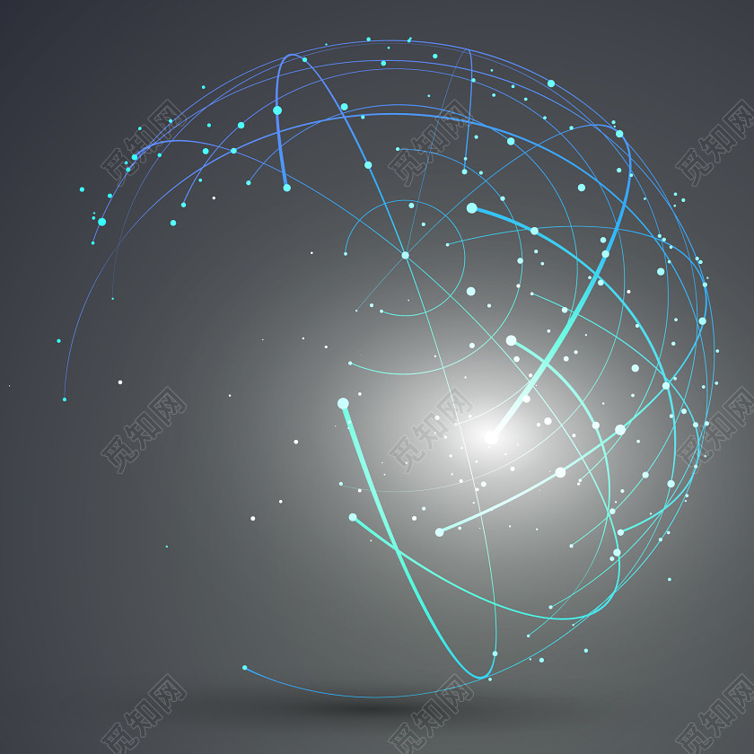 科技点线球形科技感边框免费下载_png素材_觅知网