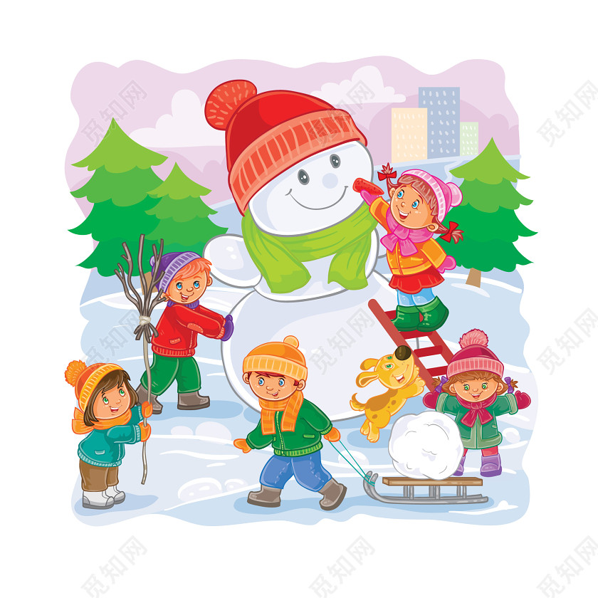 冬季玩雪儿童