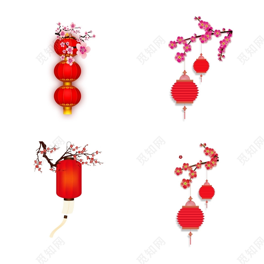 新年元宵节灯笼素材