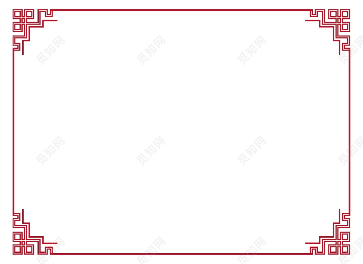 新年红色灯笼梅花线型边框图片素材免费下载_觅知网