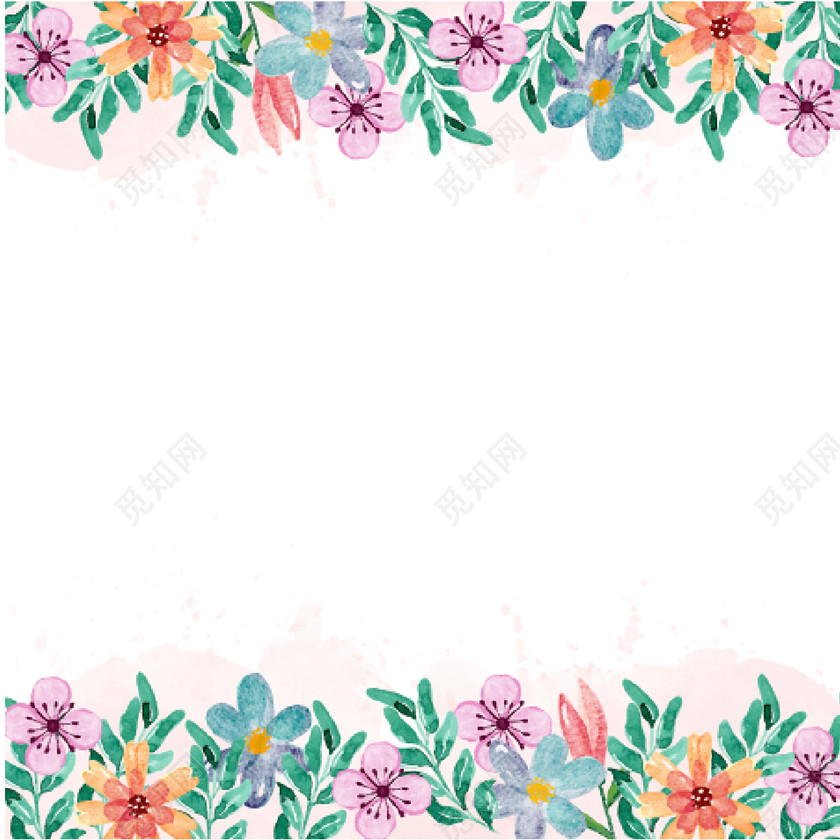 手绘插画花朵春天鲜花花卉