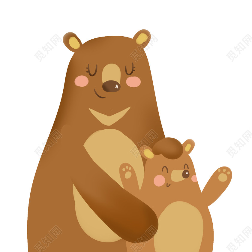 熊妈妈抱着小熊