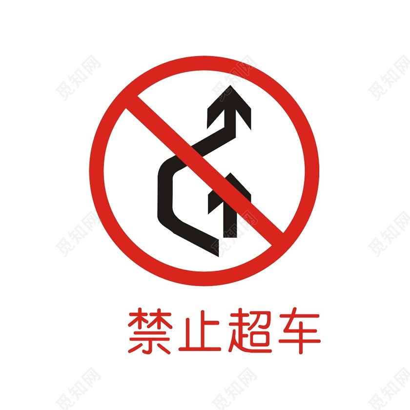 安全指示牌禁止超车提示牌