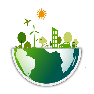 环保低碳生活生态环境绿色地球城市建设元素psd素材