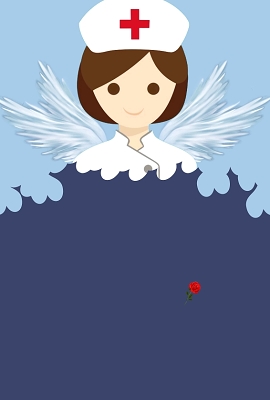 人物天使水纹512国际护士节白衣天使海报背景