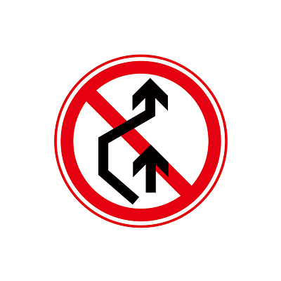 禁止超车警示标识牌