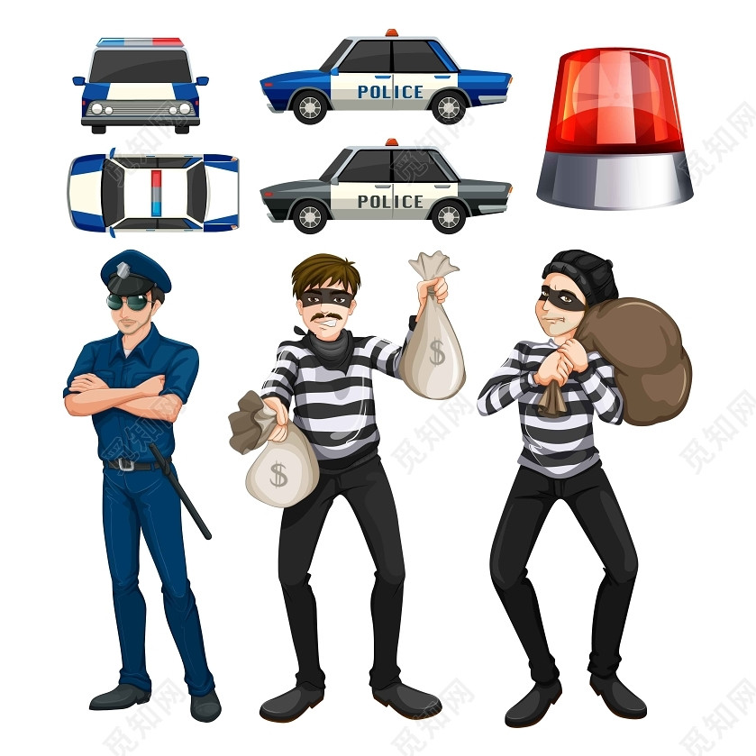 小偷警察形象