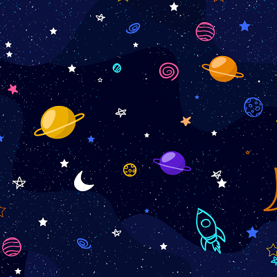 银河系太空科技星空中国航天日宇宙矢量图