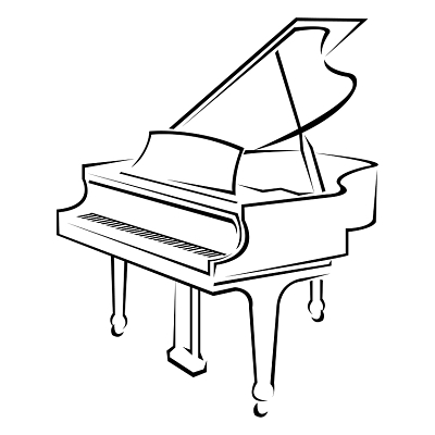 文化艺术节钢琴简化画音乐矢量素材