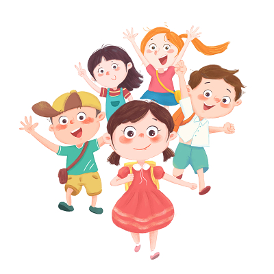 卡通儿童开学季学校小学生卡通人物素材