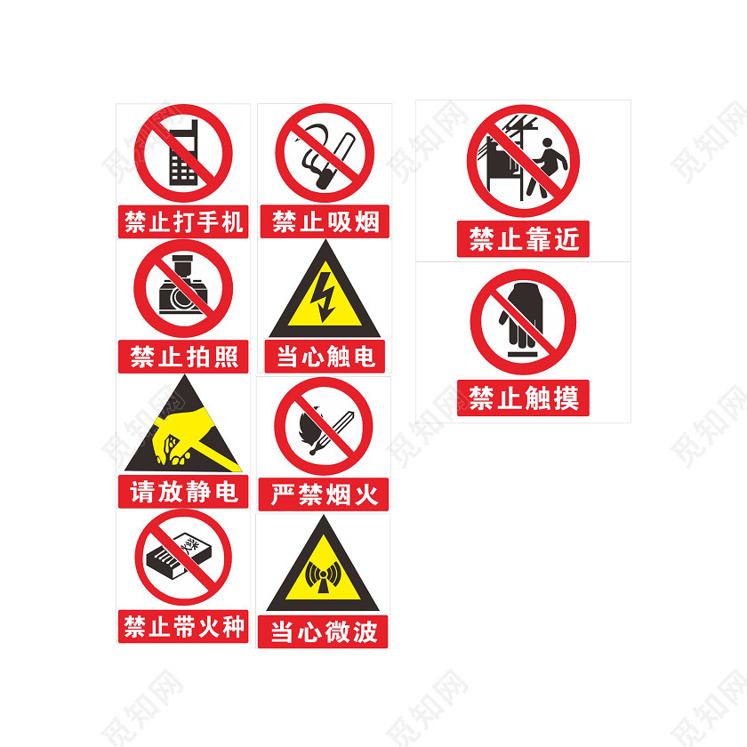 圆形禁止安全标志