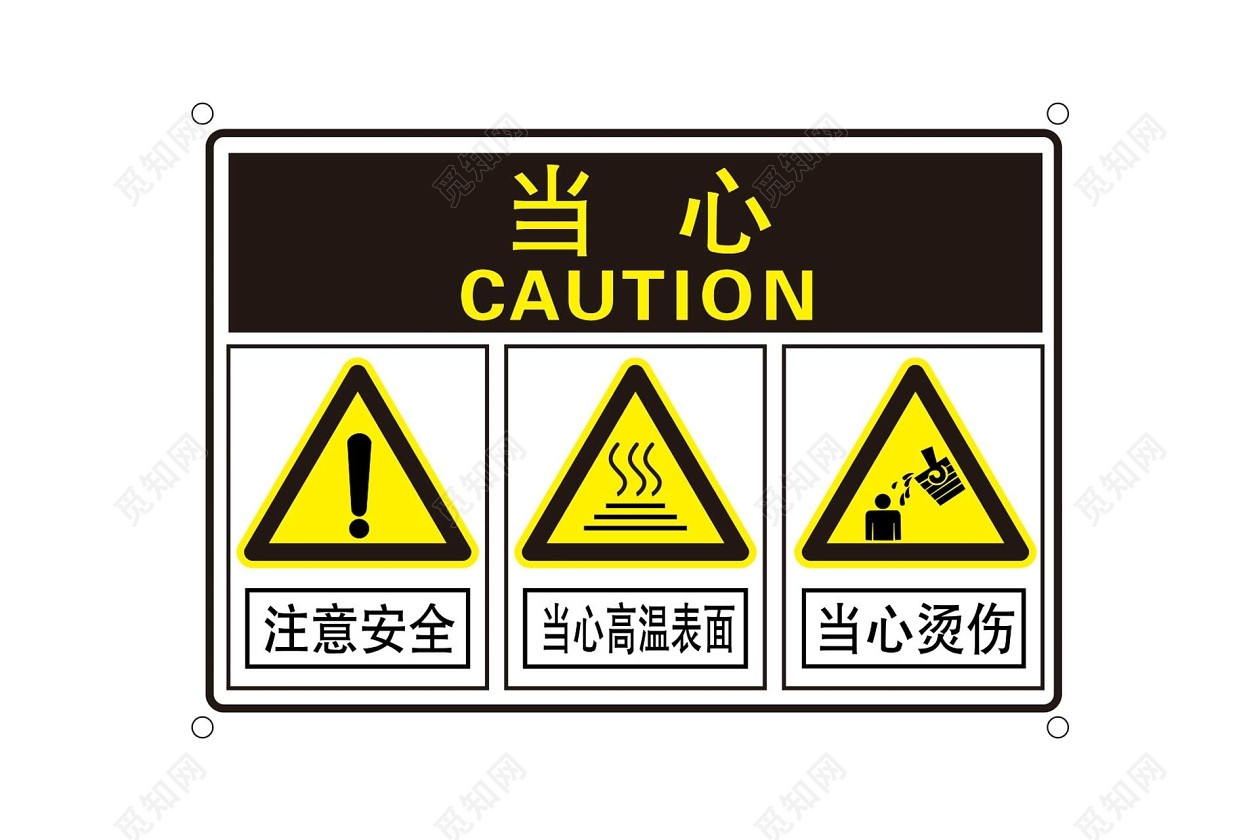 当心高温表面安全标志