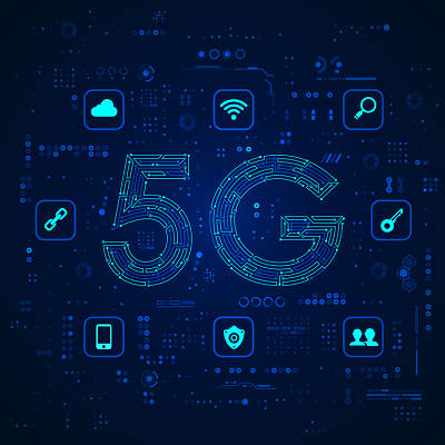 科技背景互联网5g高科技信息时代蓝色素材