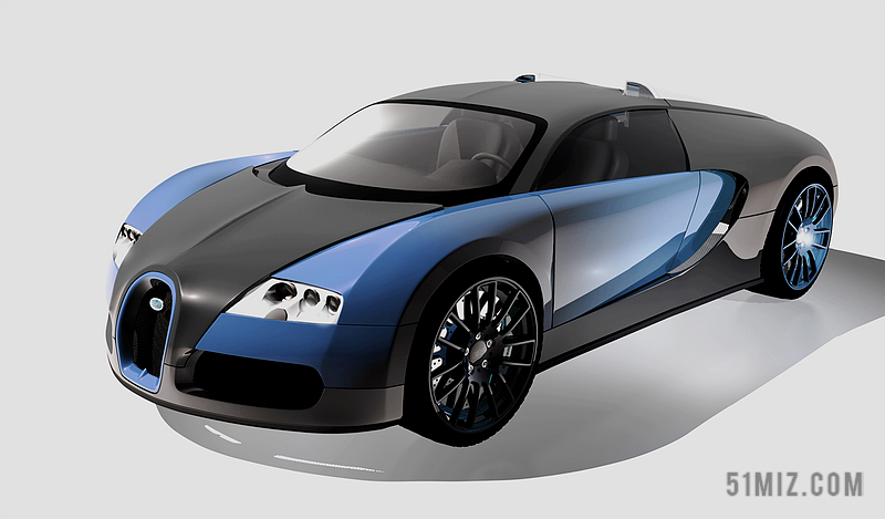布加迪 威龙 汽车 火流星 原型 呈现 纹理 3d 模型