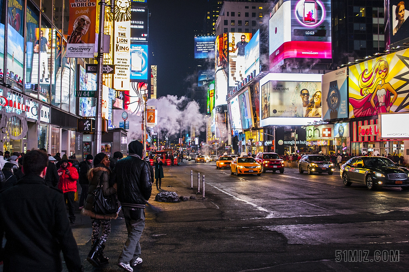 摄影唯美夜景城市街头景色背景图片