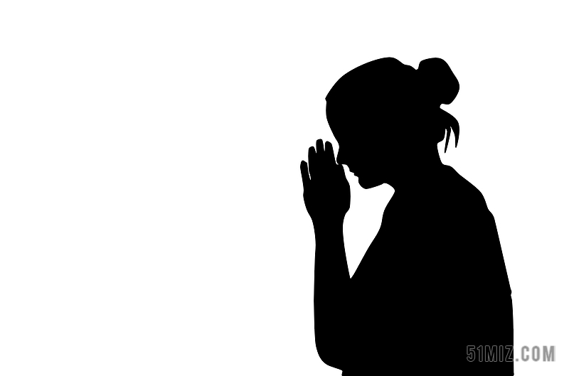 祈祷的女人 祷告 信仰 宗教 图 剪影