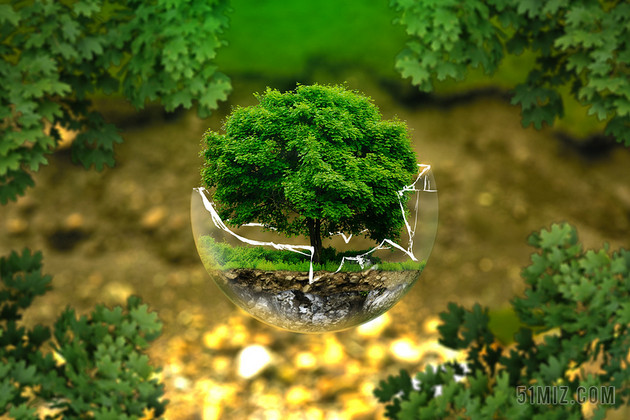 绿色自然生态生命科技研发科研背景图片