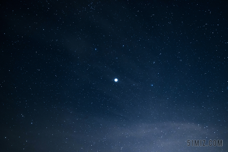 蓝色自然星空黑夜星星最亮的星闪烁背景图片