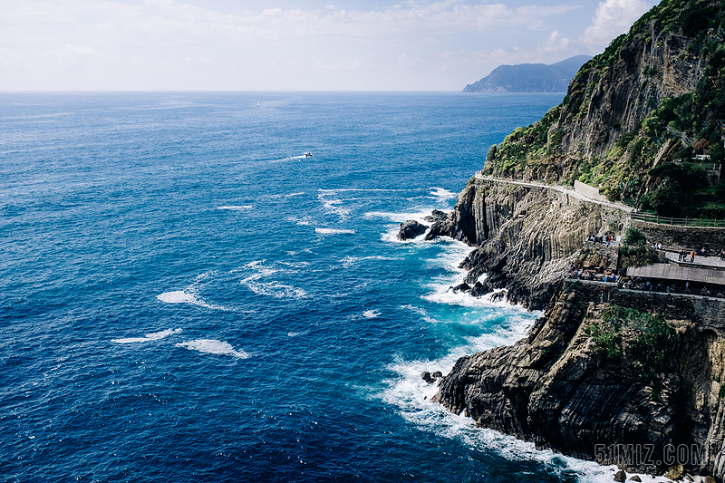 蓝色旅游休闲度假海景山水背景图片