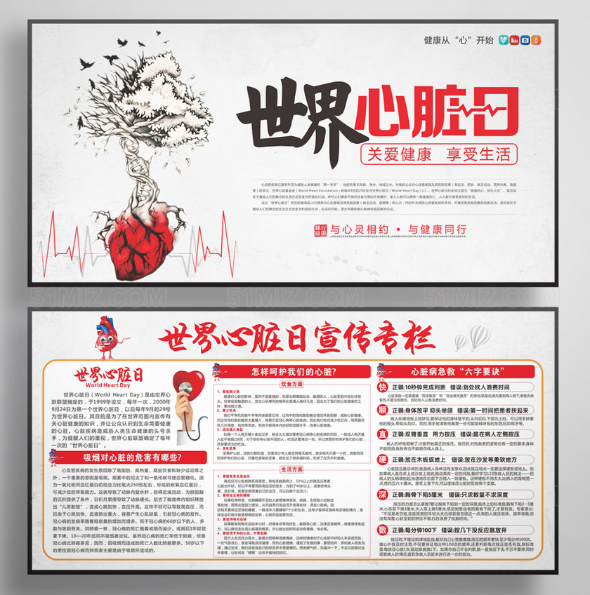 世界心脏日宣传栏展板