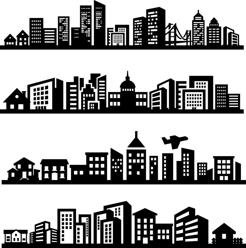 城市都市建筑建筑房子剪影素材供会员免费下载,作品支持软件photoshop