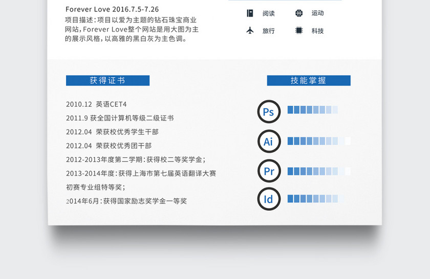 创意UI UE设计师个人简历模板 创意UI UE设计师个人简历模板