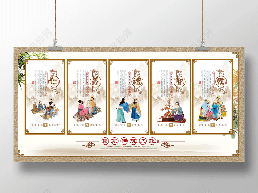 儒家传统文化党建展板