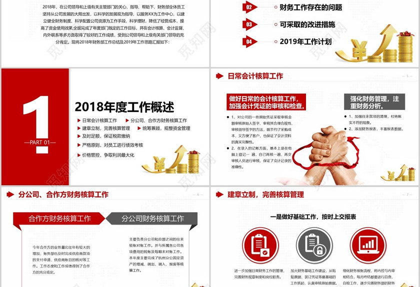 2019商务风财务部年终总结财务工作总结计划PPT 2019商务风财务部年终总结财务工作总结计划PPT
