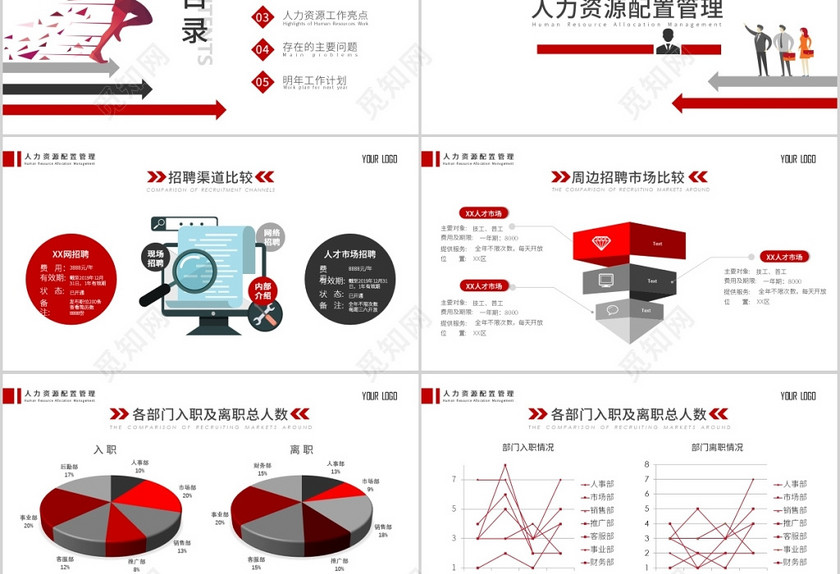 2019红色扁平化人事行政年终总结工作总结ppt模板 工作汇报 2019红色扁平化人事行政年终总结工作总结ppt模板 工作汇报