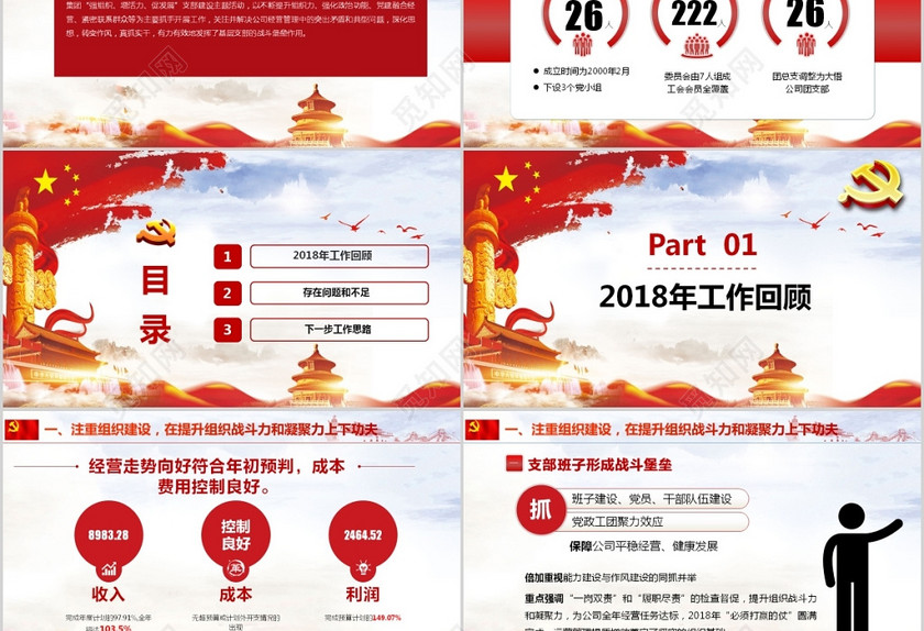 2019年党支部党建工作总结工作汇报领导干部述职报告PPT 2019年党支部党建工作总结工作汇报领导干部述职报告PPT