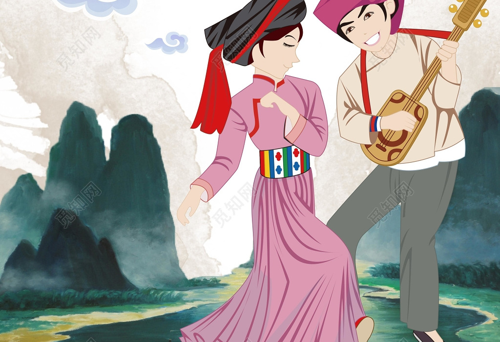 广西三月三壮族传统节日歌圩宣传展板
