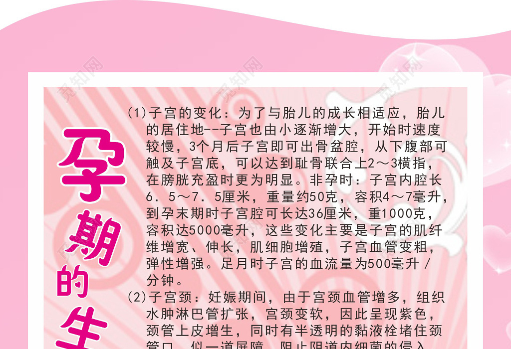 怀孕孕期新生儿知识科普系列海报