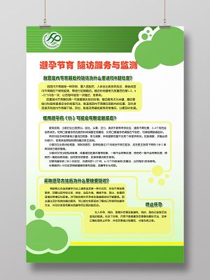 简约时尚避孕节育计划生育宣传栏海报