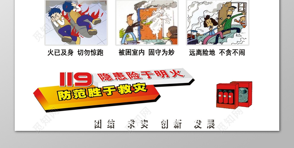 消防安全防范胜于救灾119安全意识宣传栏