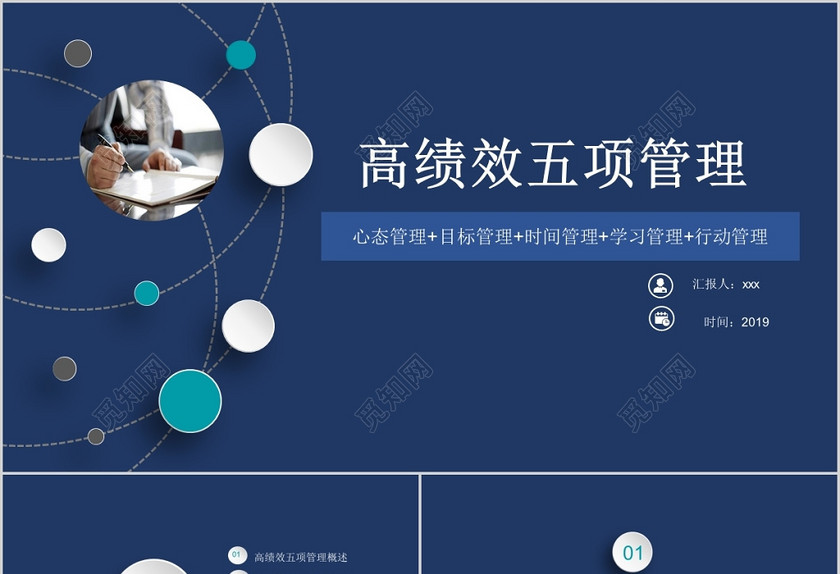 蓝色简约商务通用高绩效管理PPT培训课件PPT模板 蓝色简约商务通用高绩效管理PPT培训课件PPT模板