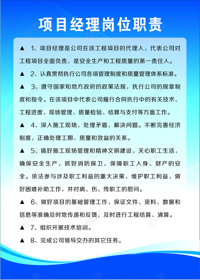 工地岗位职责制度牌
