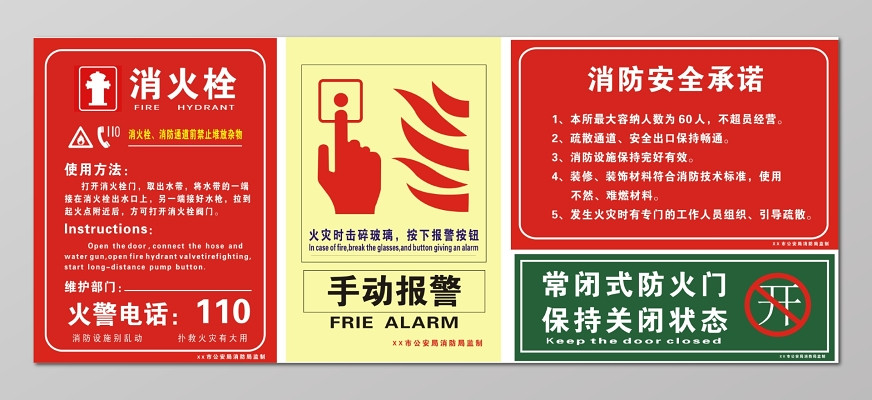 消火栓使用方法海报设计_消火栓使用方法道路标志牌设计规范图片