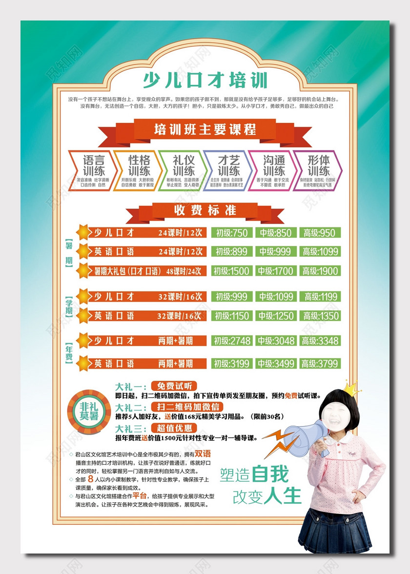 少儿口才培训海报