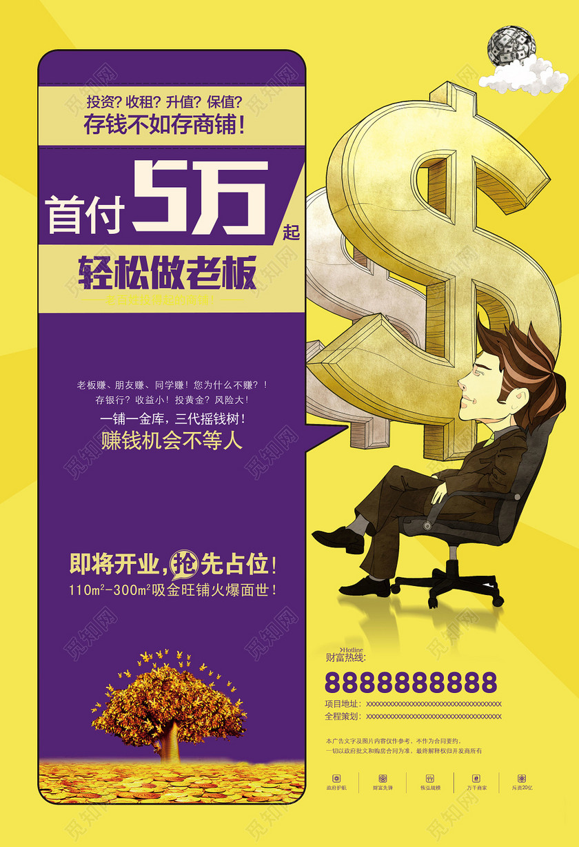 房地产开盘招商商铺招商出售宣传海报
