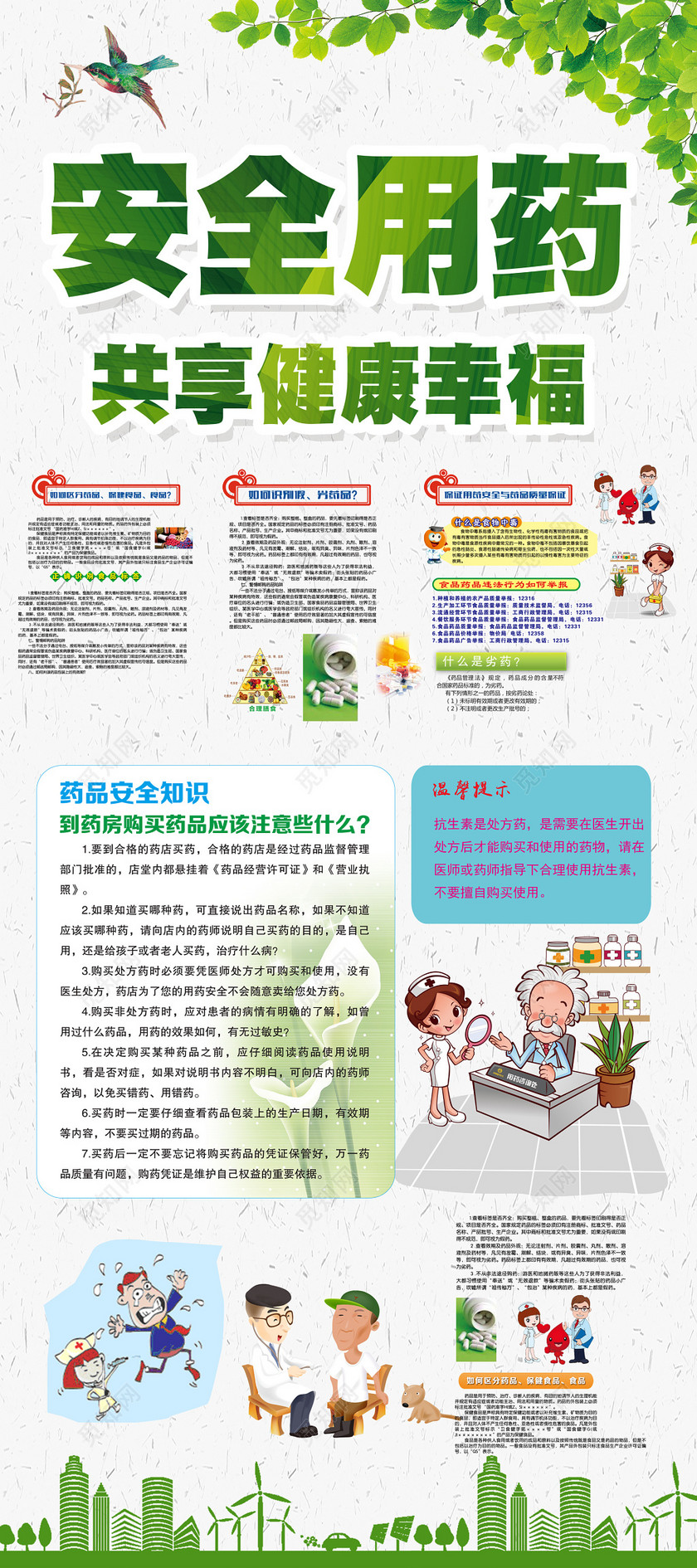 设计模板 > 当前作品  标签: 安全用药 共享健康 幸福药店 药品 医疗