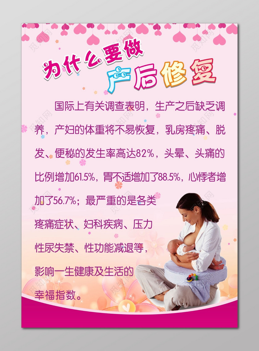 产后恢复海报产后修复cdr