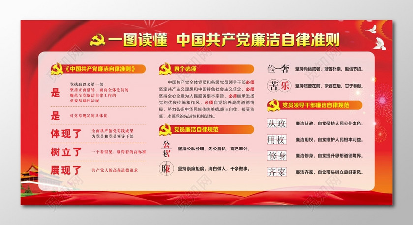 廉洁自律准则宣传栏